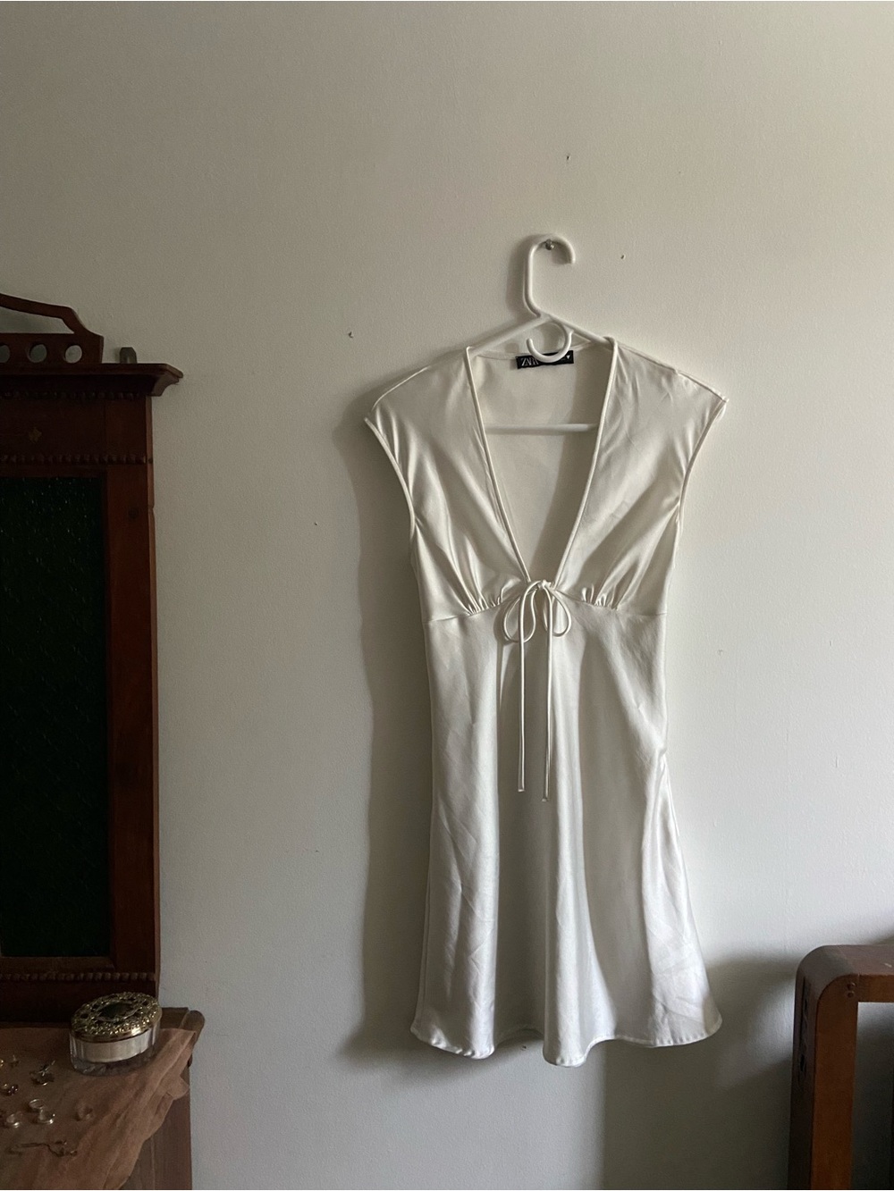 Zara V-Neck Tie-Front Women's Dress xs s